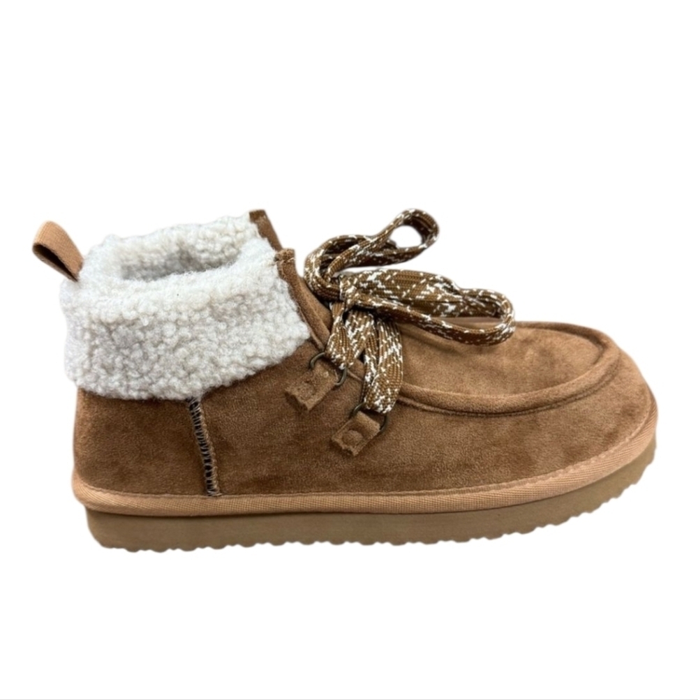 Very G Cherilyn Lined Sherpa Tan Womens Booties NEW